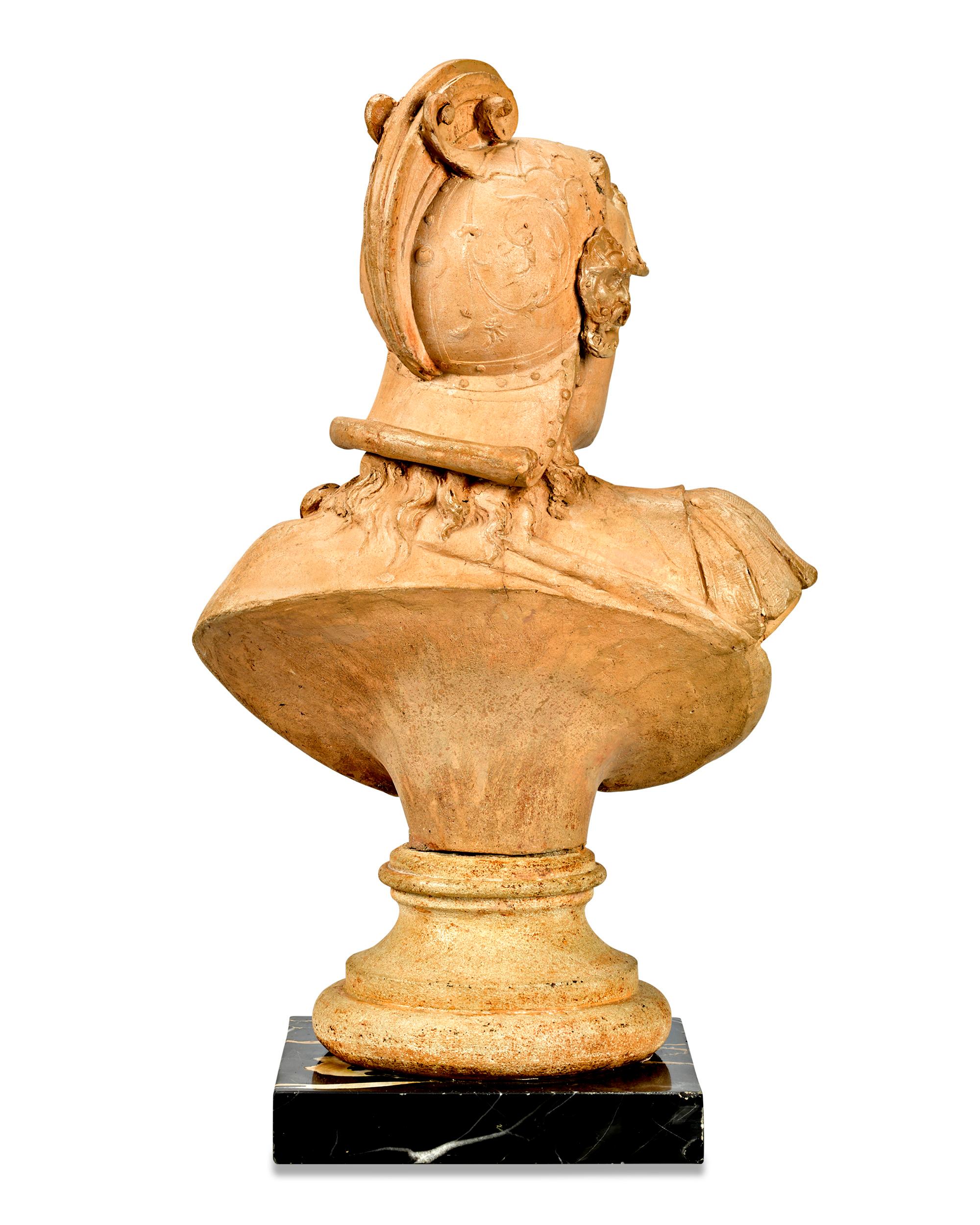 Perseo - Figurative Sculpture Arancia di Ubaldo Gandolfi