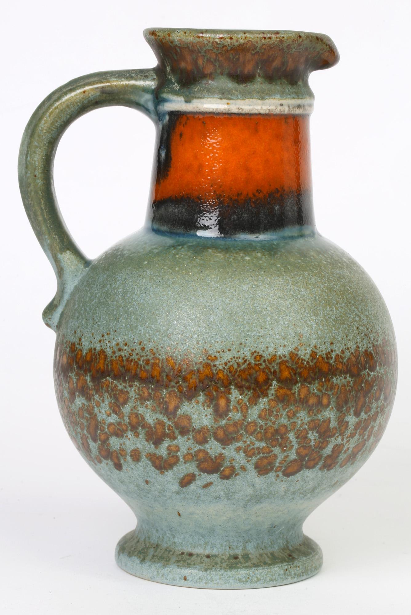 Ubelacker West German Midcentury Art Pottery Handled Vase In Good Condition In Bishop's Stortford, Hertfordshire