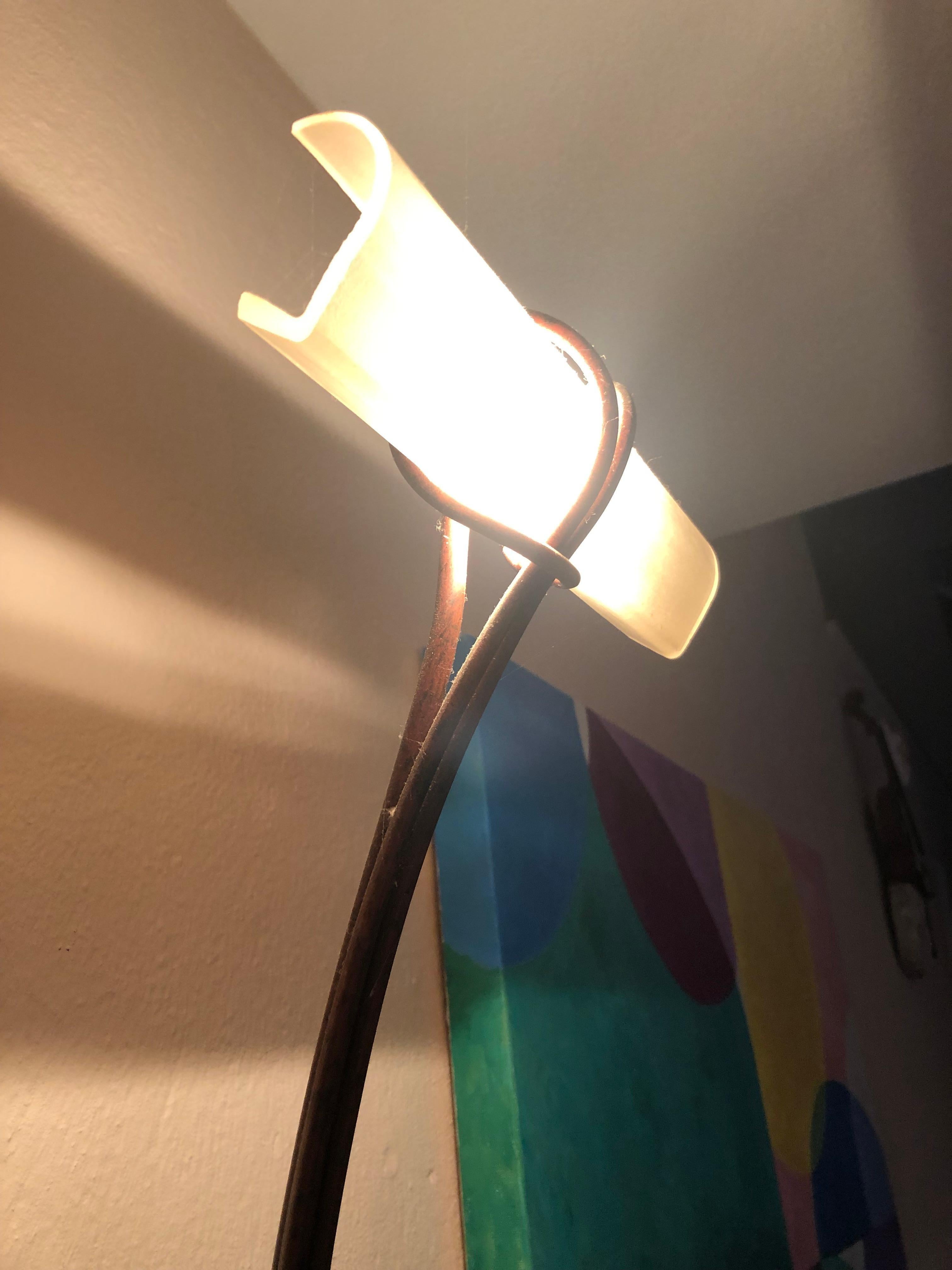 Uber Chic, länglicher italienischer Vintage-Wandleuchter aus Bronze 4