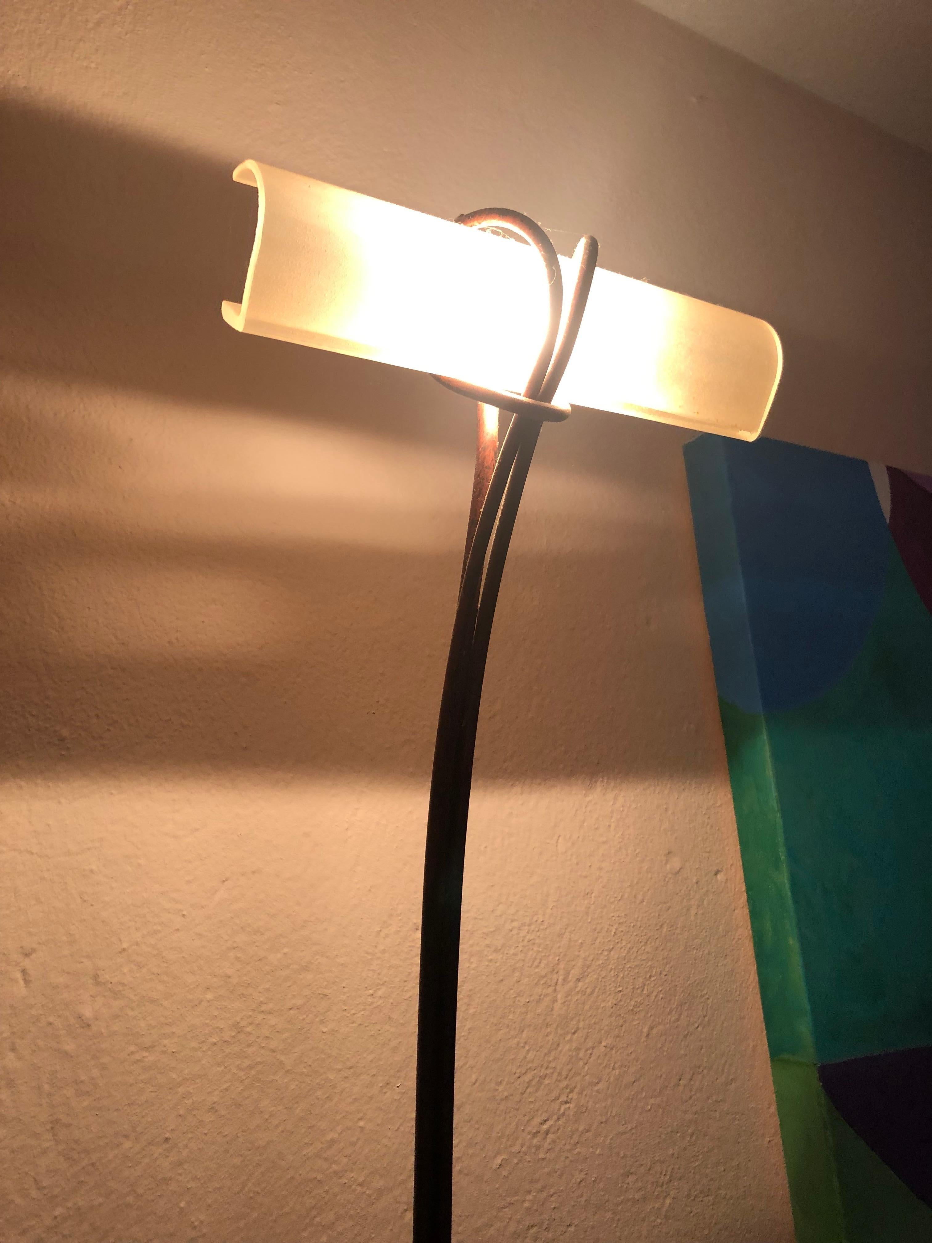 Uber Chic, länglicher italienischer Vintage-Wandleuchter aus Bronze 5