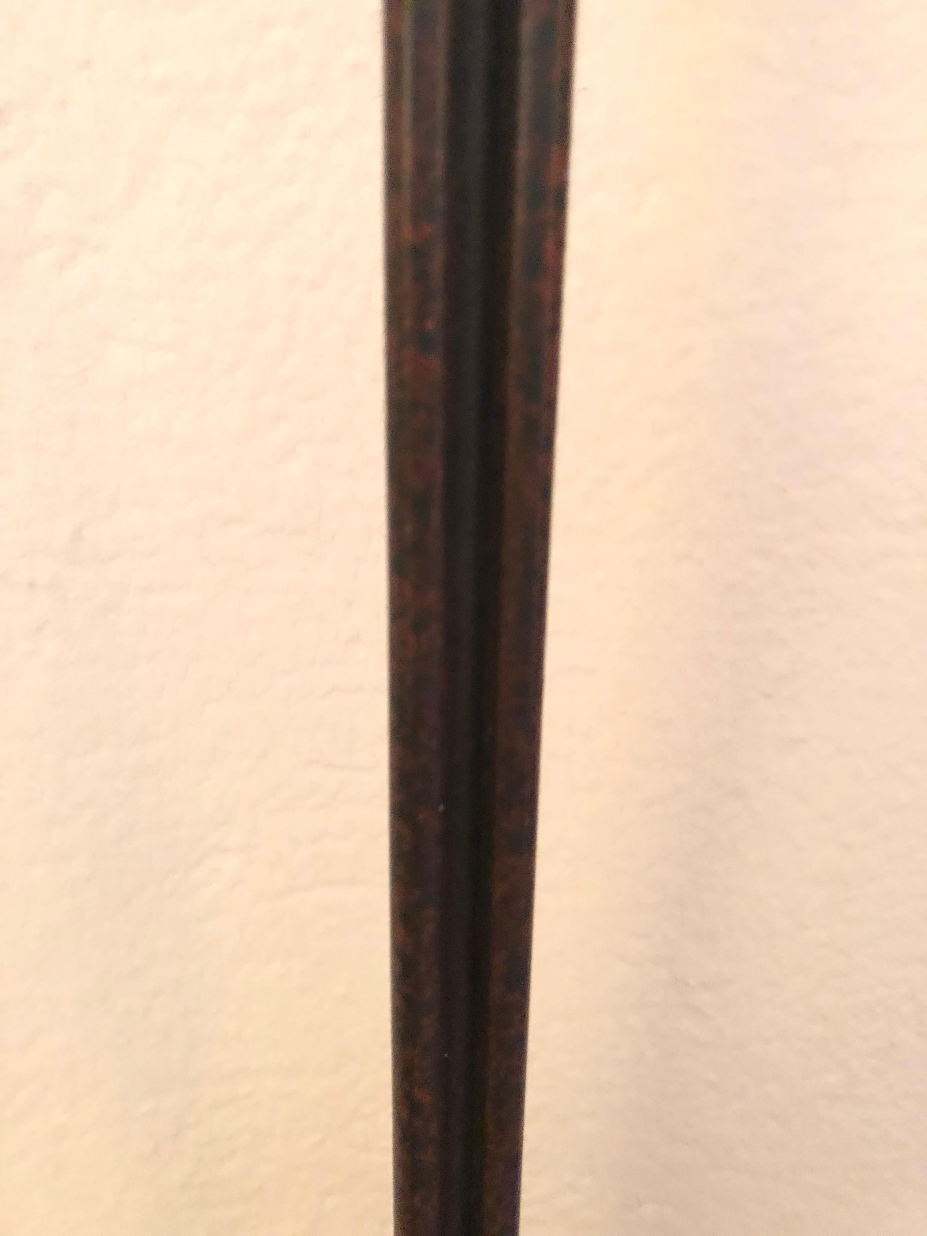 Uber Chic Elongated Vintage Bronze Italian Wall Sconce For Sale 2