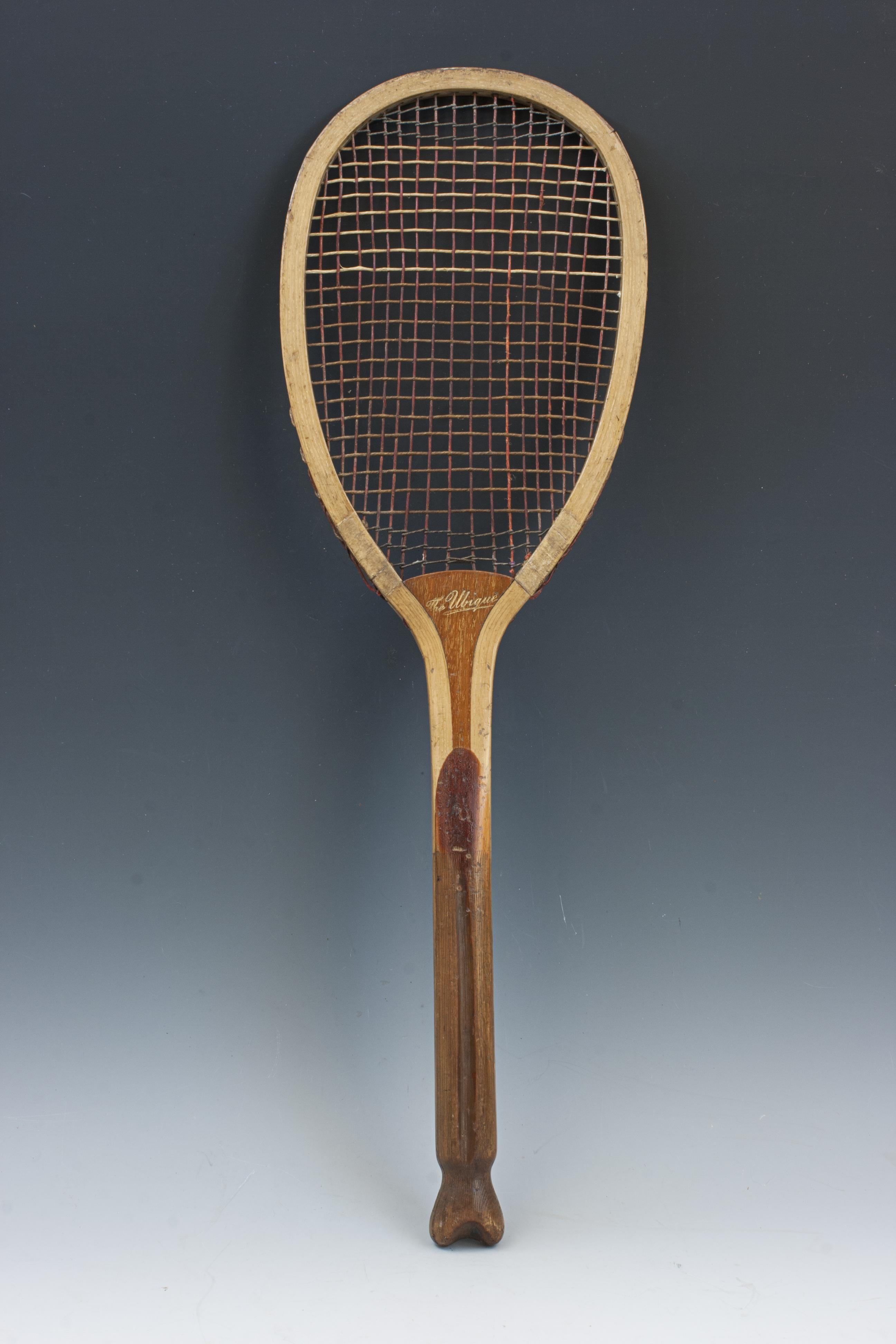 British Ubique Fishtail Lawn Tennis Racket For Sale