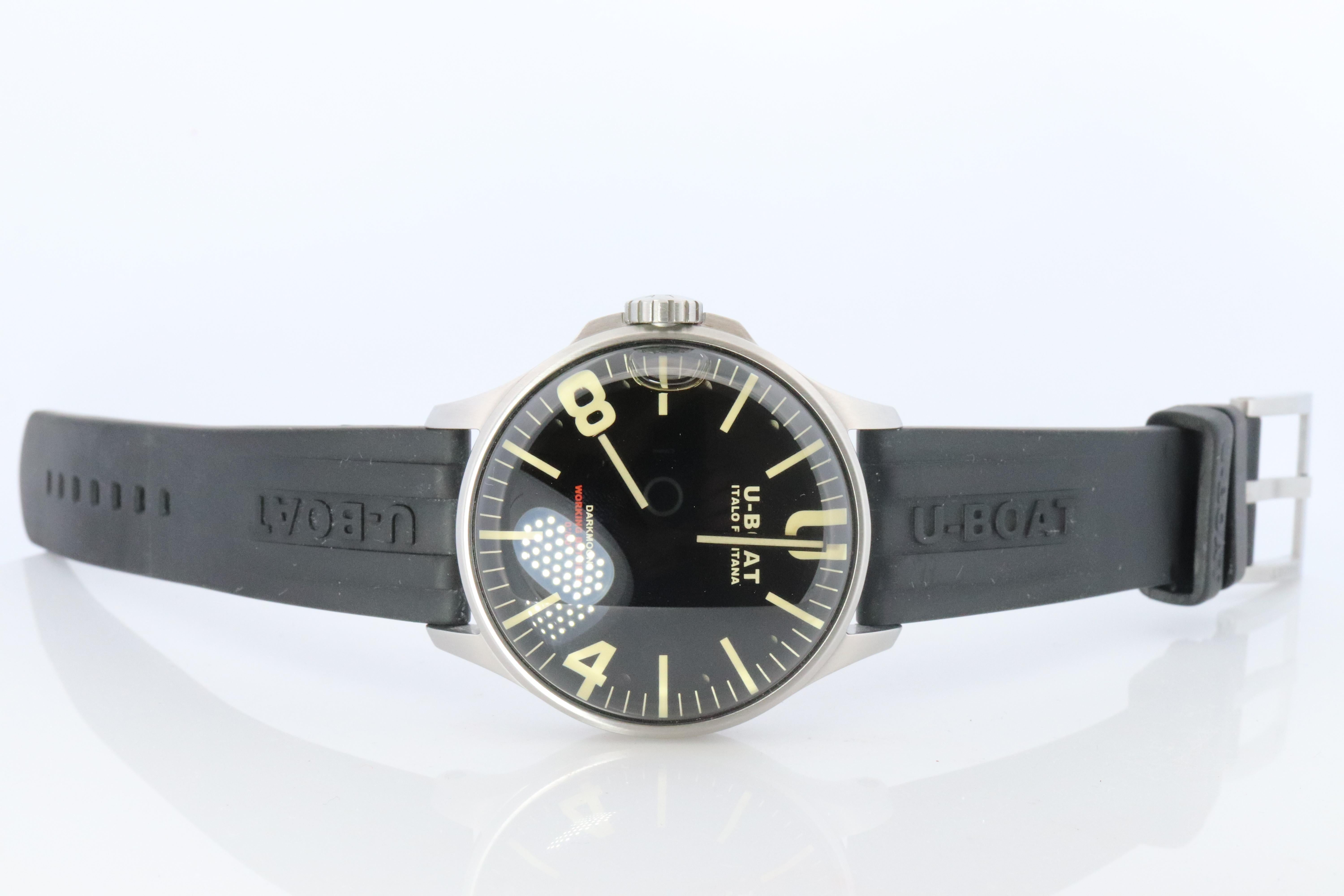 Montre UBOAT pour hommes. U-Boat Darkmoon. Italo Fontana A COMMENCÉE ! Bon état - En vente à Port Charlotte, FL