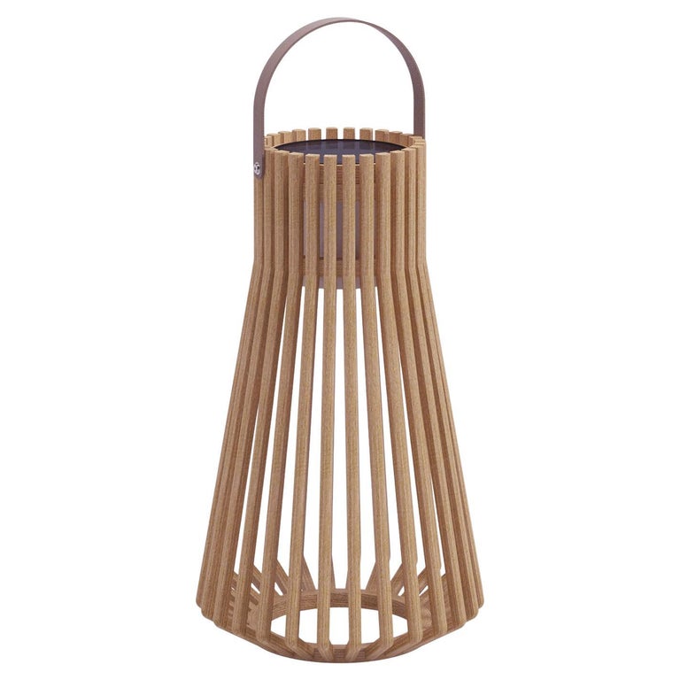 Ubud Teak Led Outdoor Lantern For Sale at 1stDibs