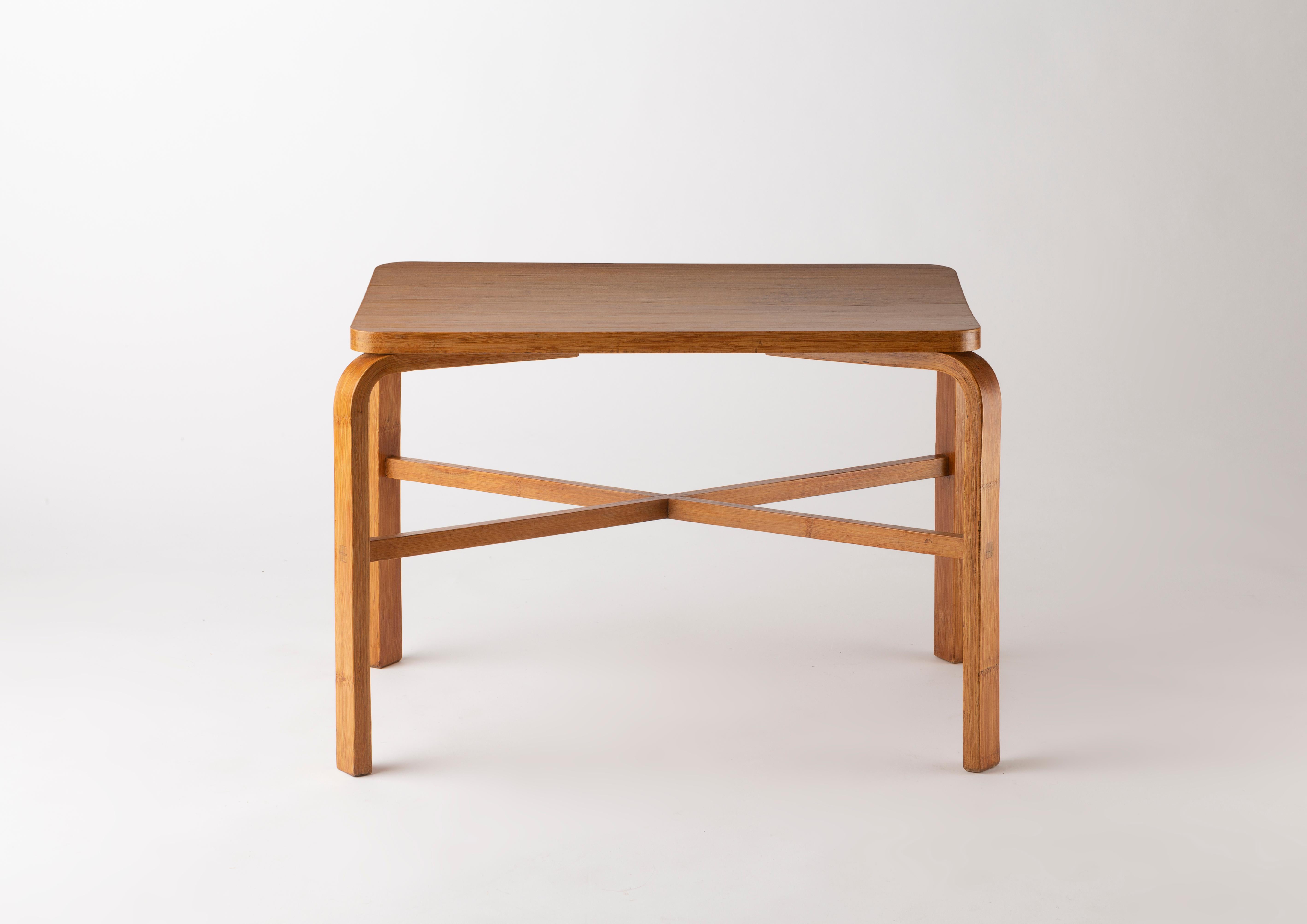 Japanese Ubunji Kidokoro Bamboo Side Table, circa 1935-1940 For Sale