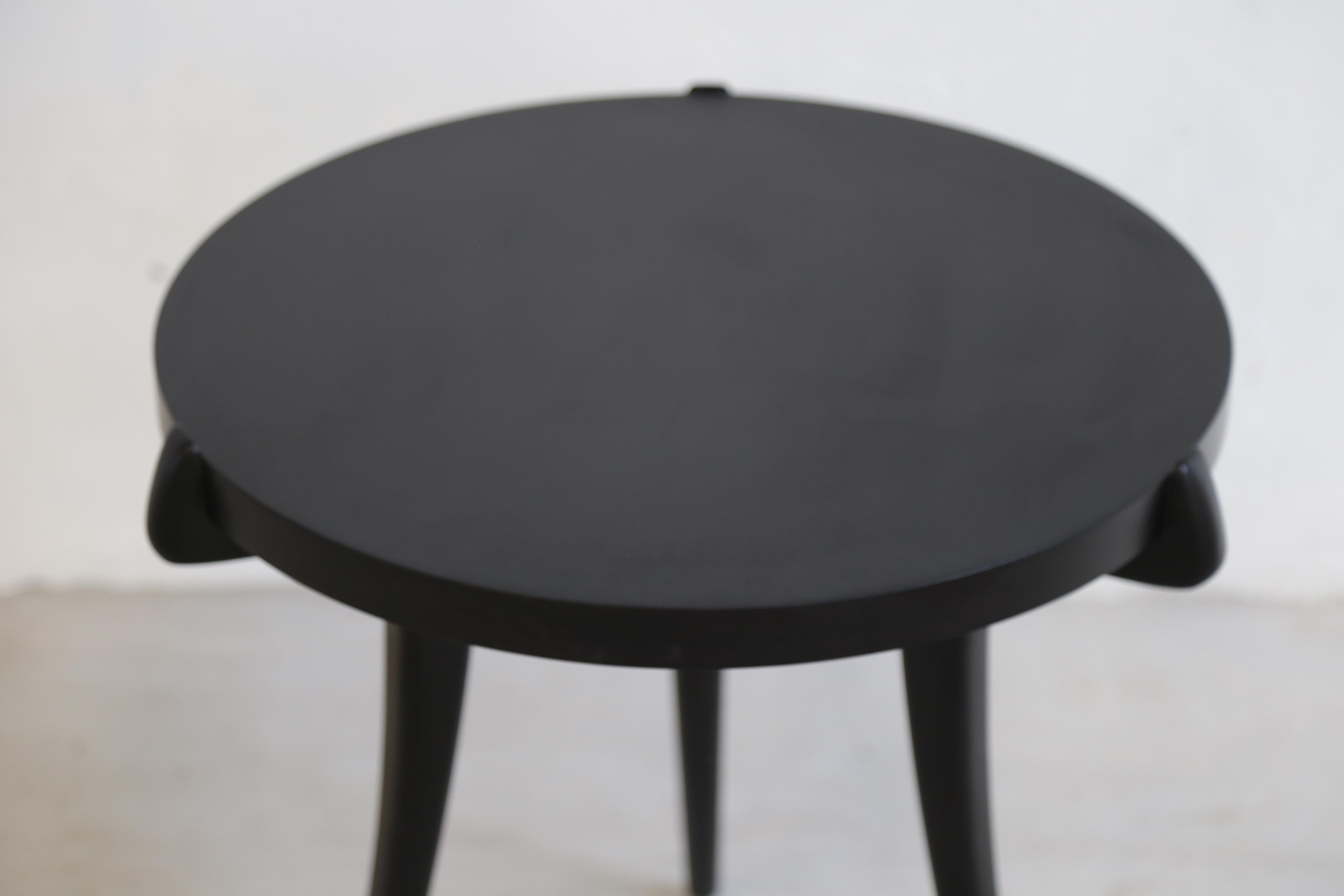 Modern Ebonized Wood Sabre-Leg Cocktail Table from Costantini, Uccello, In Stock 