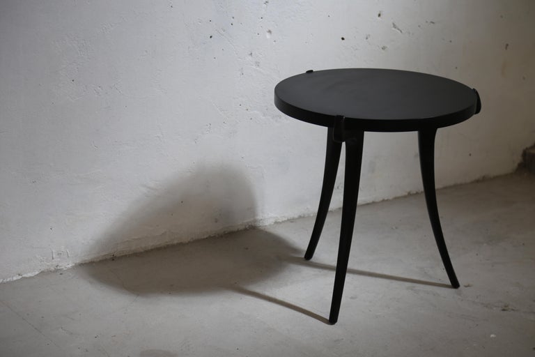 Woodwork Ebonized Wood Sabre-Leg Cocktail Table from Costantini, Uccello, In Stock 