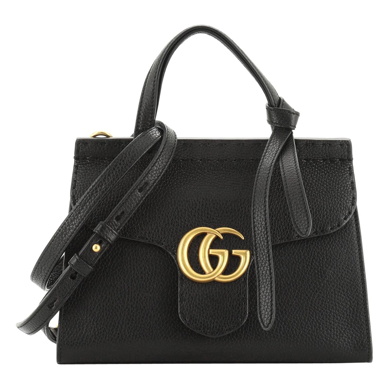 ucci GG Marmont Top Handle Bag Leather Mini at 1stDibs gucci marmont