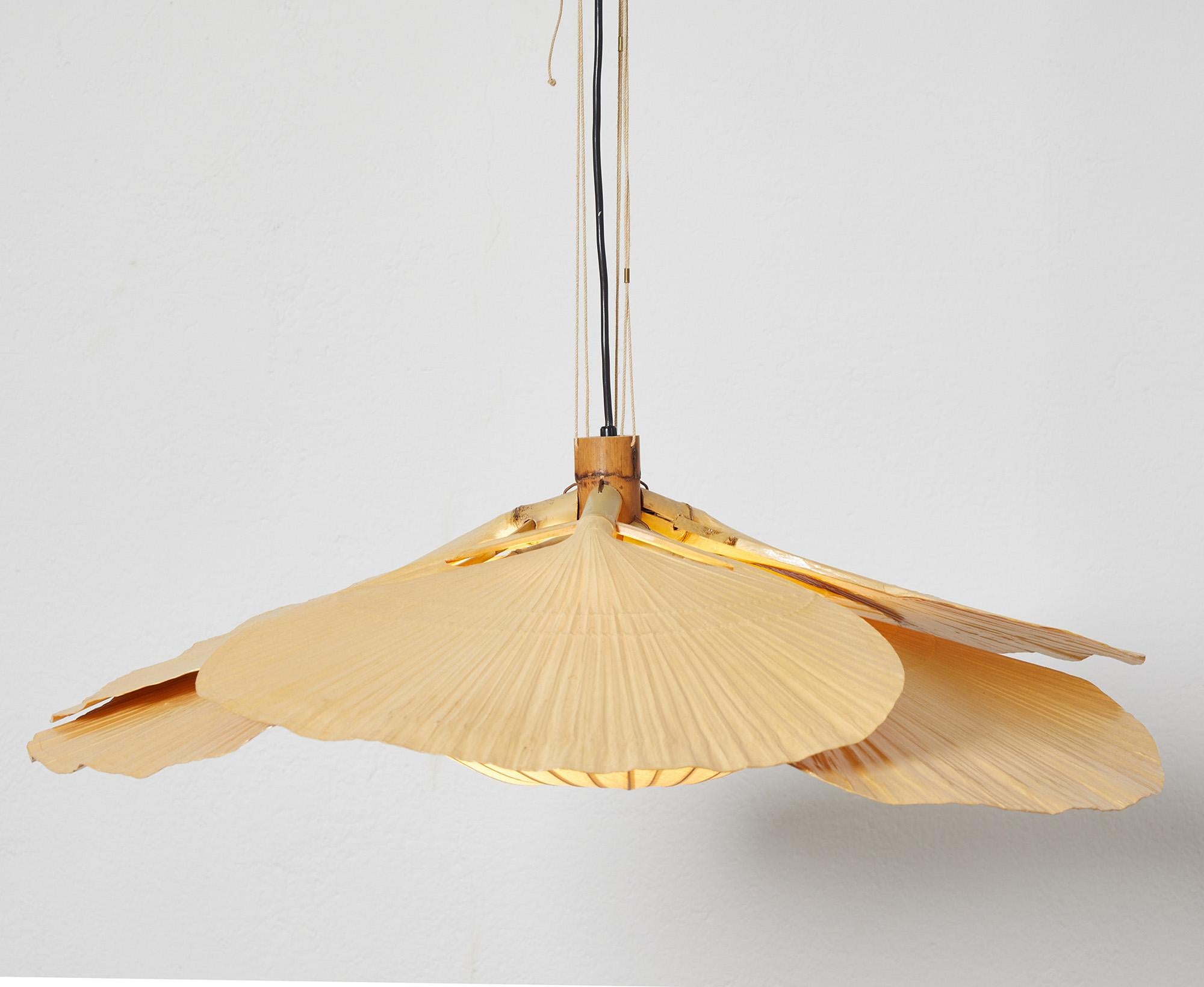 Mid-Century Modern Uchiwa bamboo 