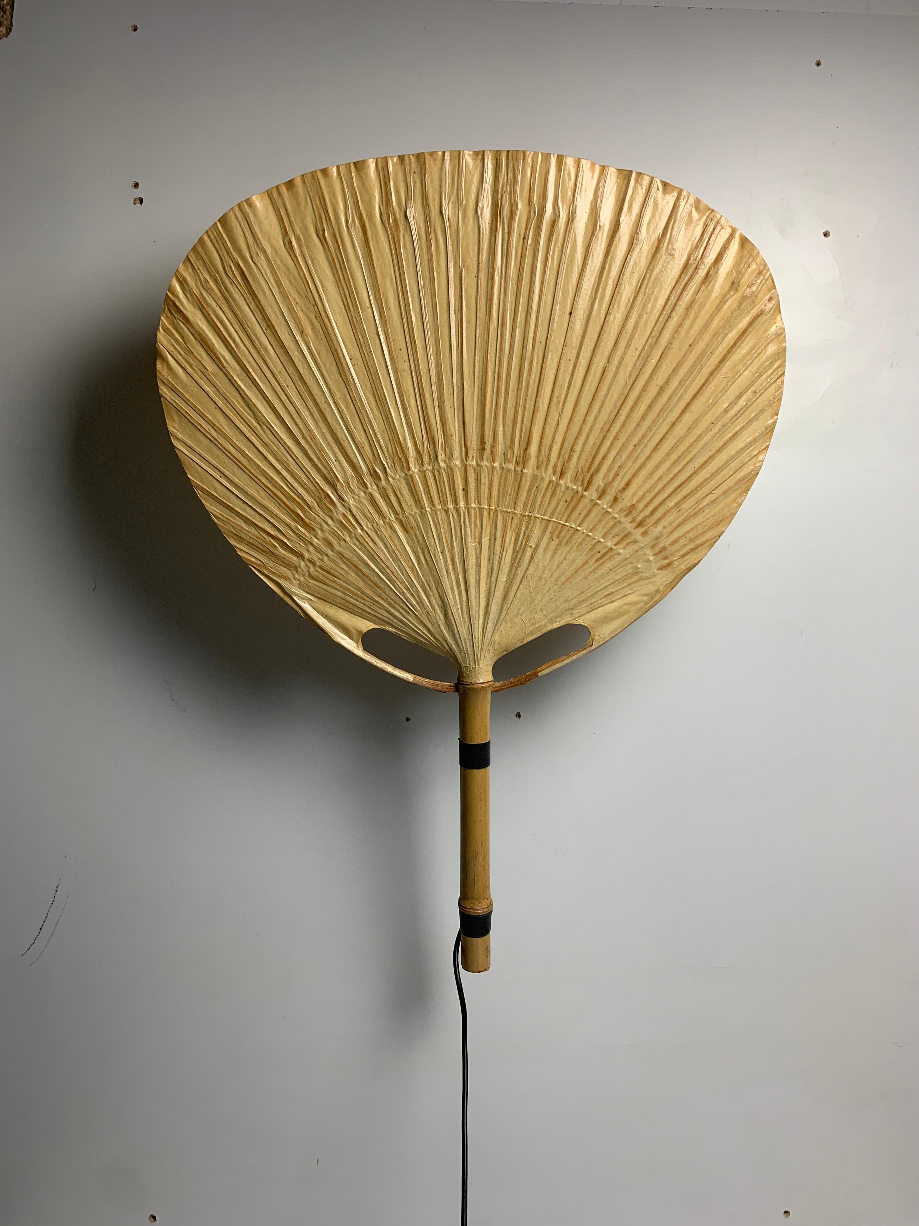 Lampada da parete a ventaglio Uchiwa di Ingo Maurer per Design M, anni '70 In condizioni buone a Zaandam, NL