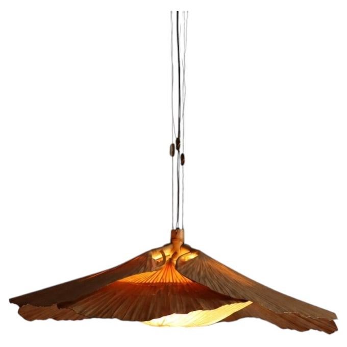 Uchiwa Hana II Chandelier By Ingo Maurer For Design M 1970s