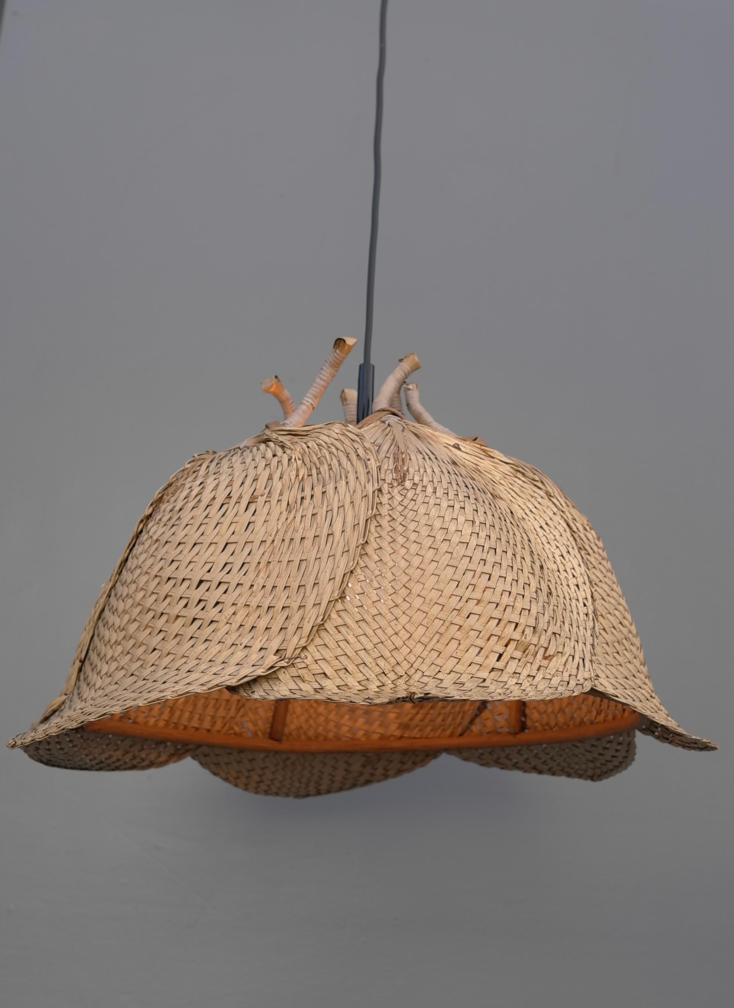 Mid-Century Modern Uchiwa Mid-Century Pendant Chandelier in Style of Ingo Maurer, 1960's