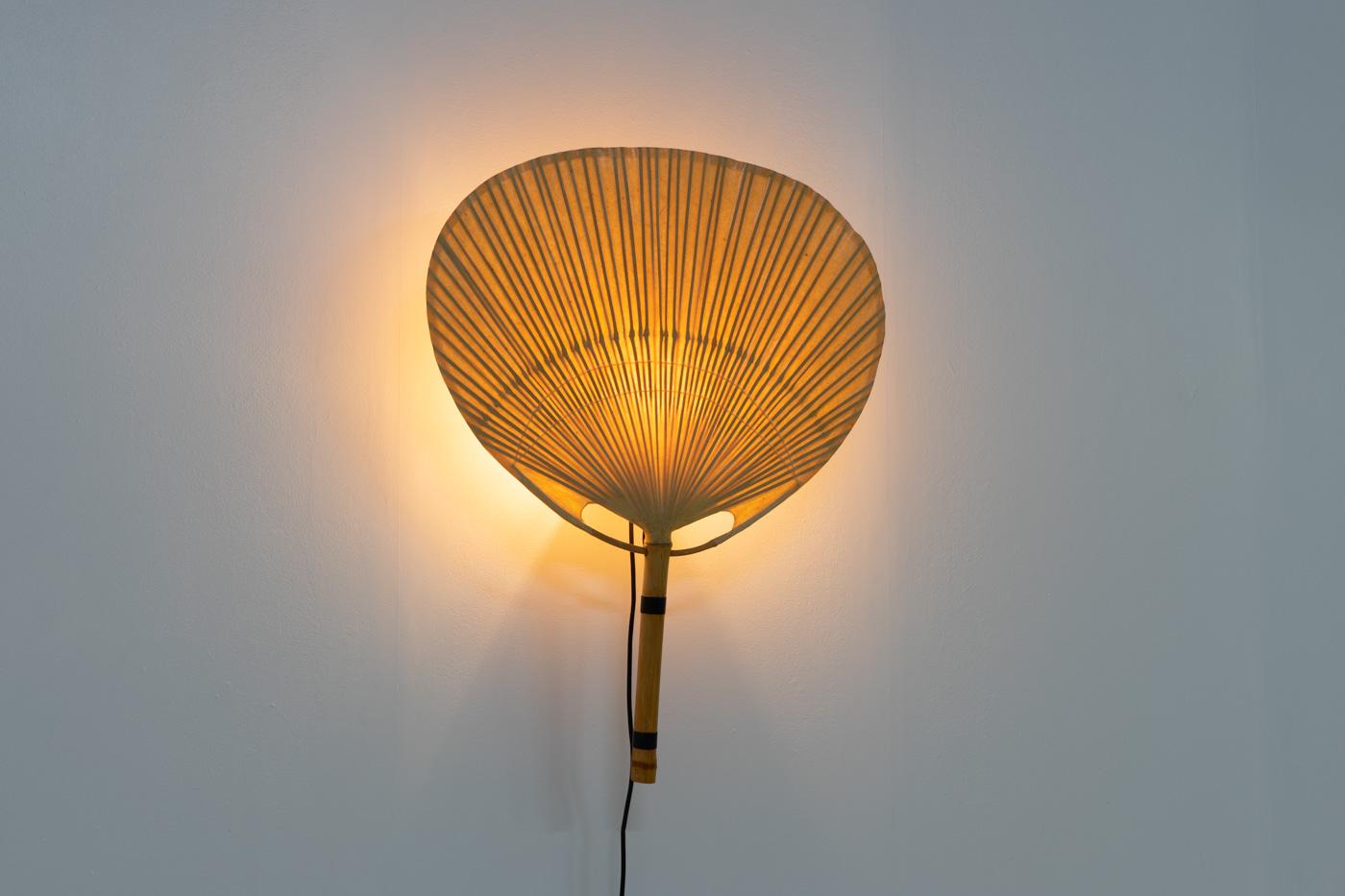 Uchiwa Wall Lamp, Ingo Maurer for Design M, 1970s In Good Condition In Renens, CH