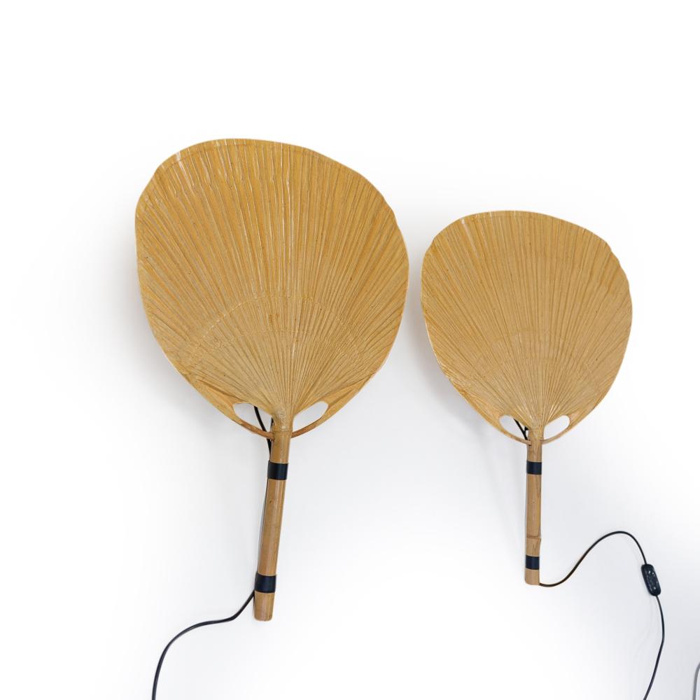 Mid-Century Modern Uchiwa Wall Lamps by Ingo Maurer for Design M, 1970s