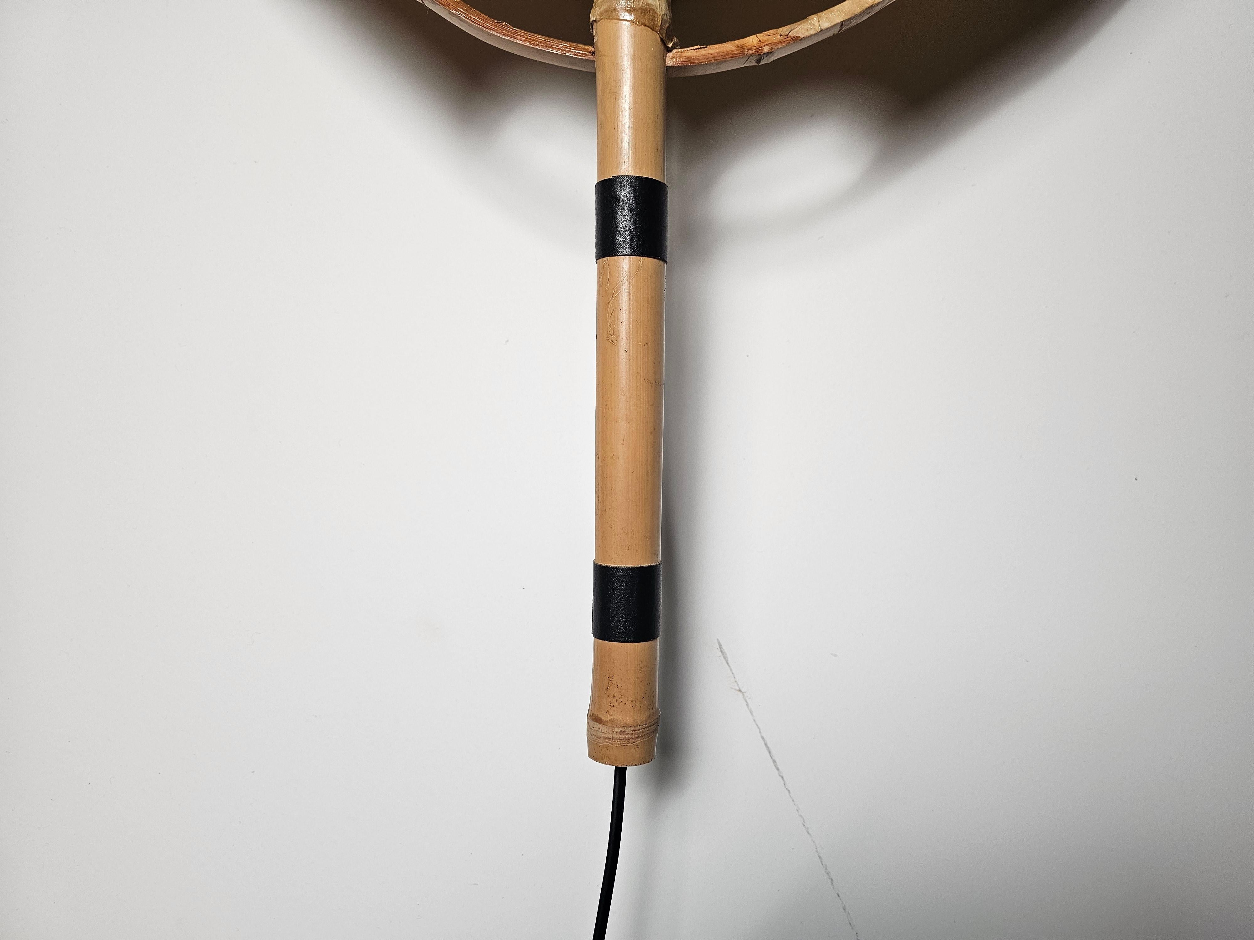 Bamboo Uchiwa Wall Light by Ingo Maurer for M Design, Germany, 1970s