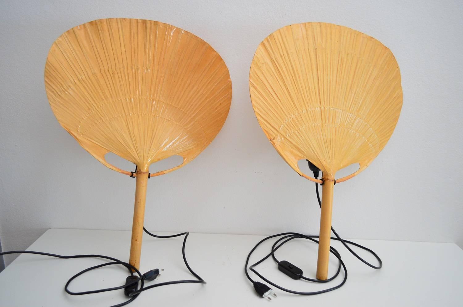 Hand-Crafted Uchiwa Wall Sconce by Ingo Maurer, 1973, Set of Two