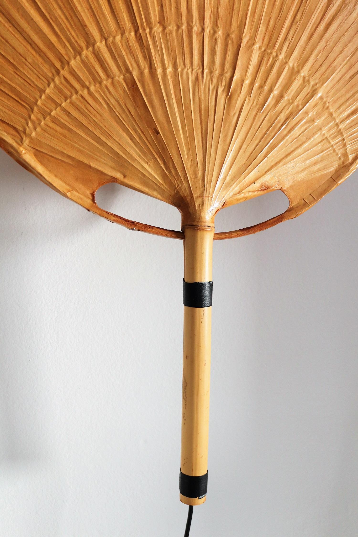Hand-Crafted Uchiwa Wall Sconce by Ingo Maurer, Germany, 1973