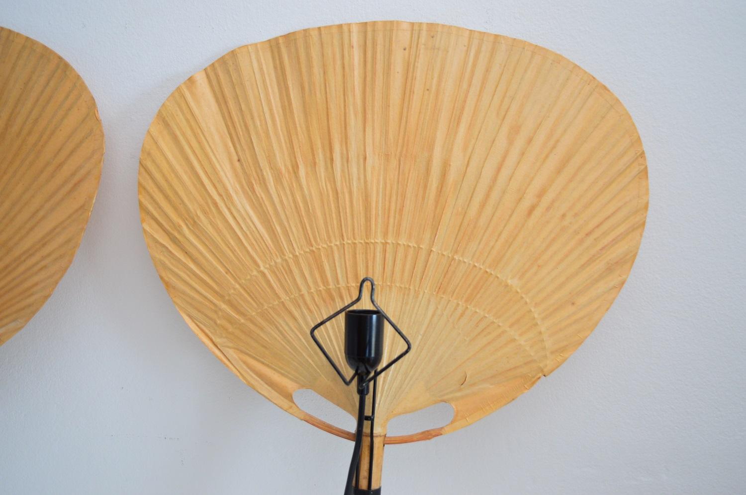 Uchiwa Wall Sconce by Ingo Maurer, Germany, 1973, Set of Two 3