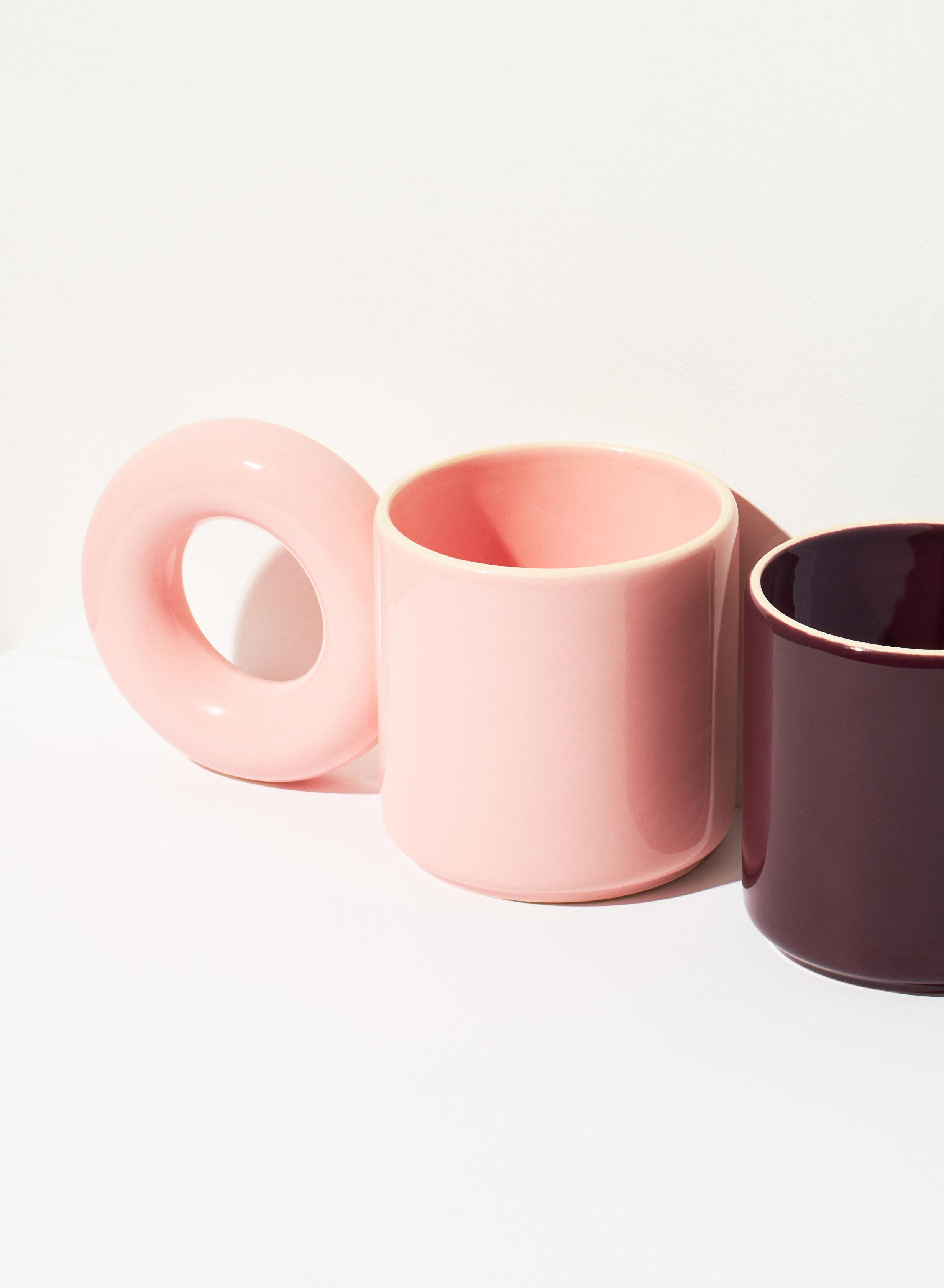 Modern UCHO Mug / Candy / Plum / set of 2 by Malwina Konopacka For Sale