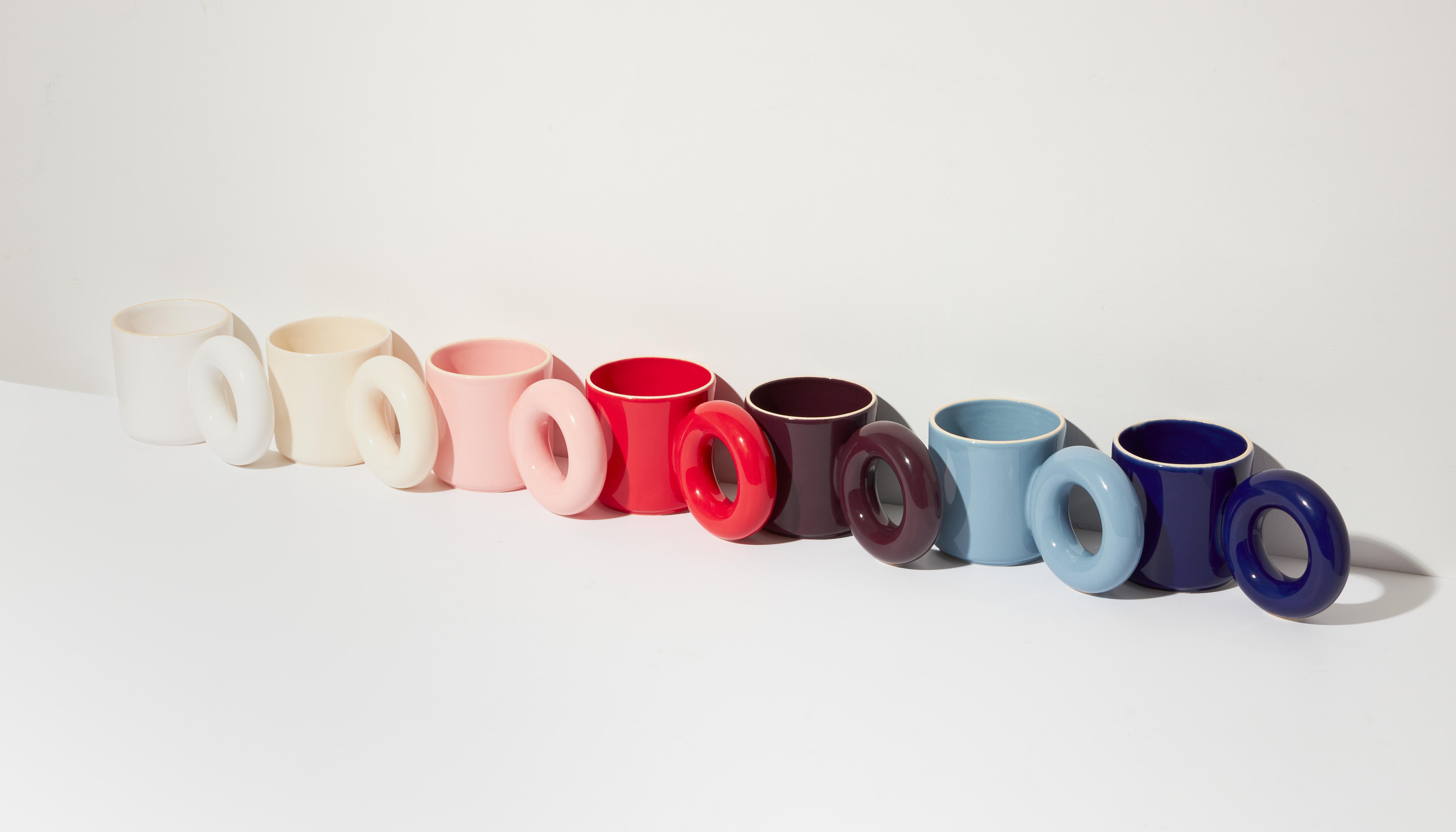 Contemporary UCHO Mug / Candy / Plum / set of 2 by Malwina Konopacka For Sale