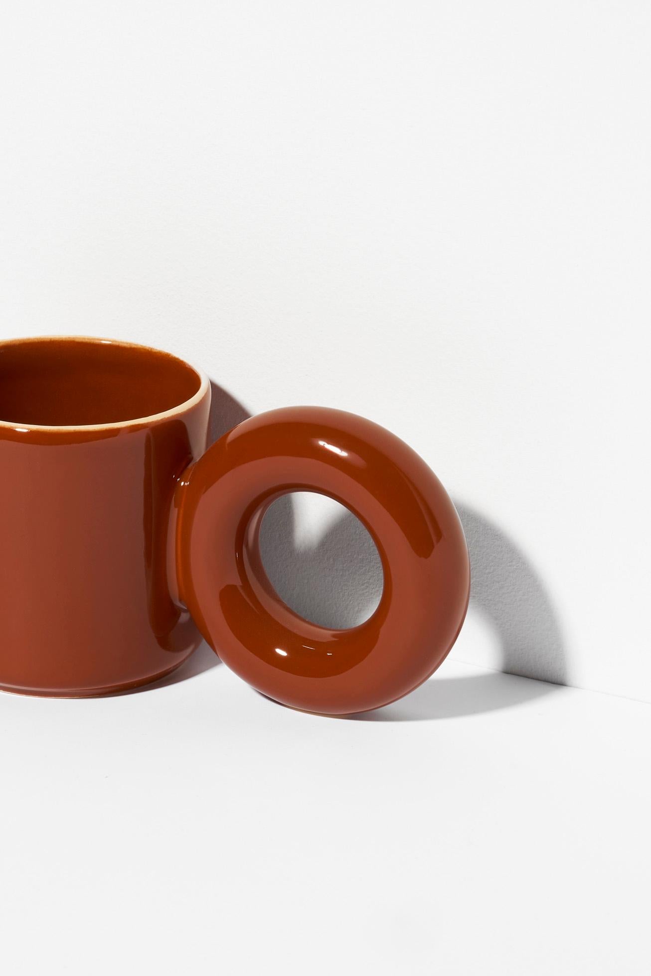 Modern UCHO Mug / Choco brown by Malwina Konopacka For Sale