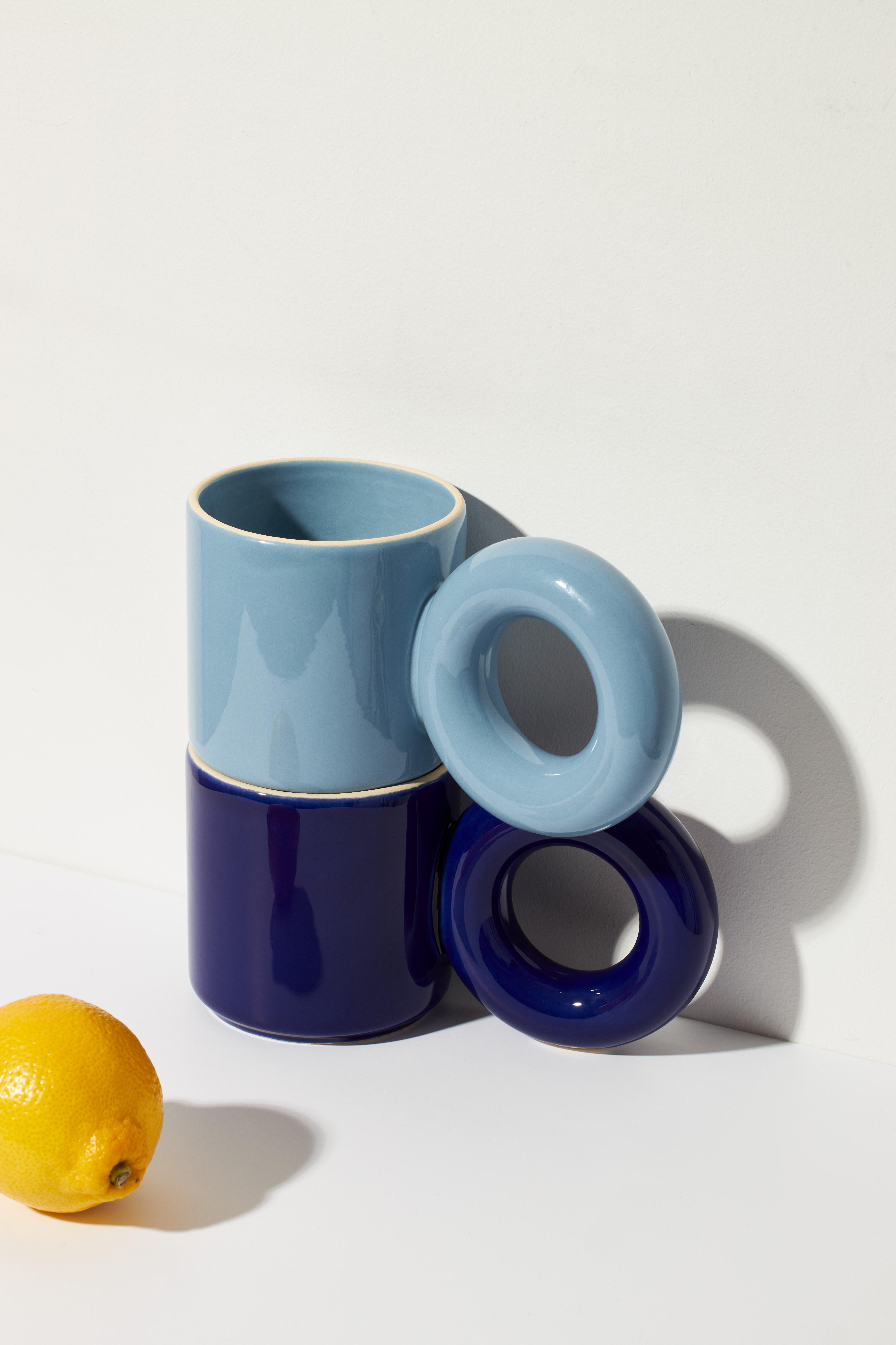 Modern UCHO Mug / Denim blue by Malwina Konopacka For Sale