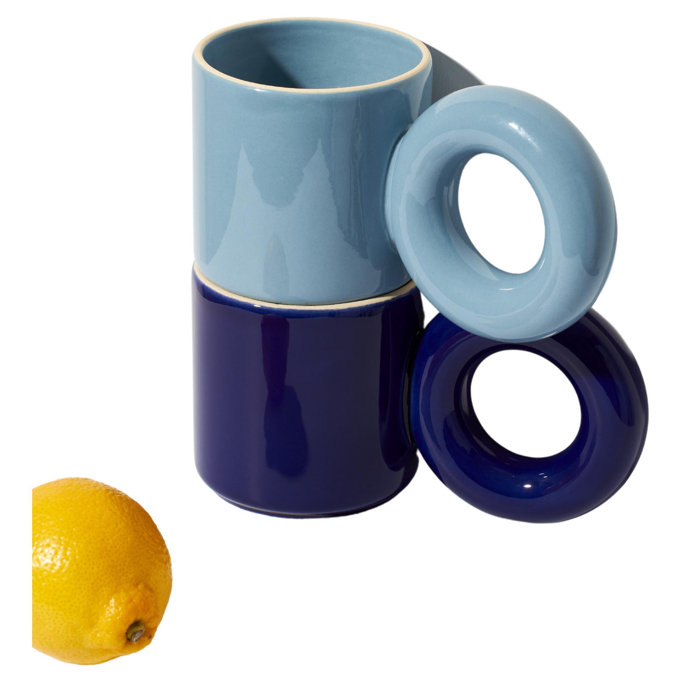UCHO Mug / Denim / Kobalt / set of 2 by Malwina Konopacka For Sale