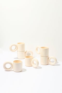 Tazza UCHO / Ecru / set di 6 di Malwina Konopacka