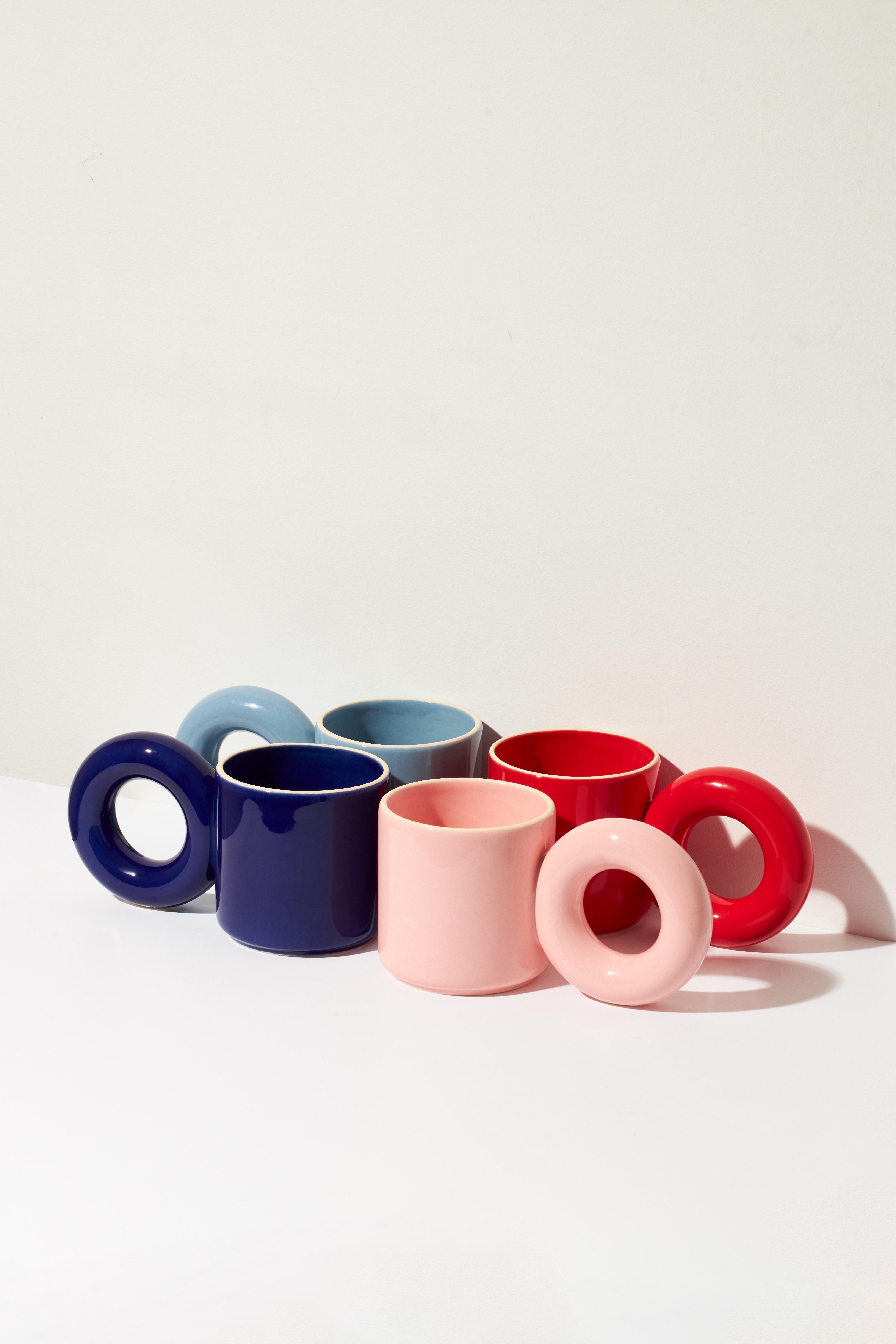 Glazed UCHO Mug / Red by Malwina Konopacka For Sale