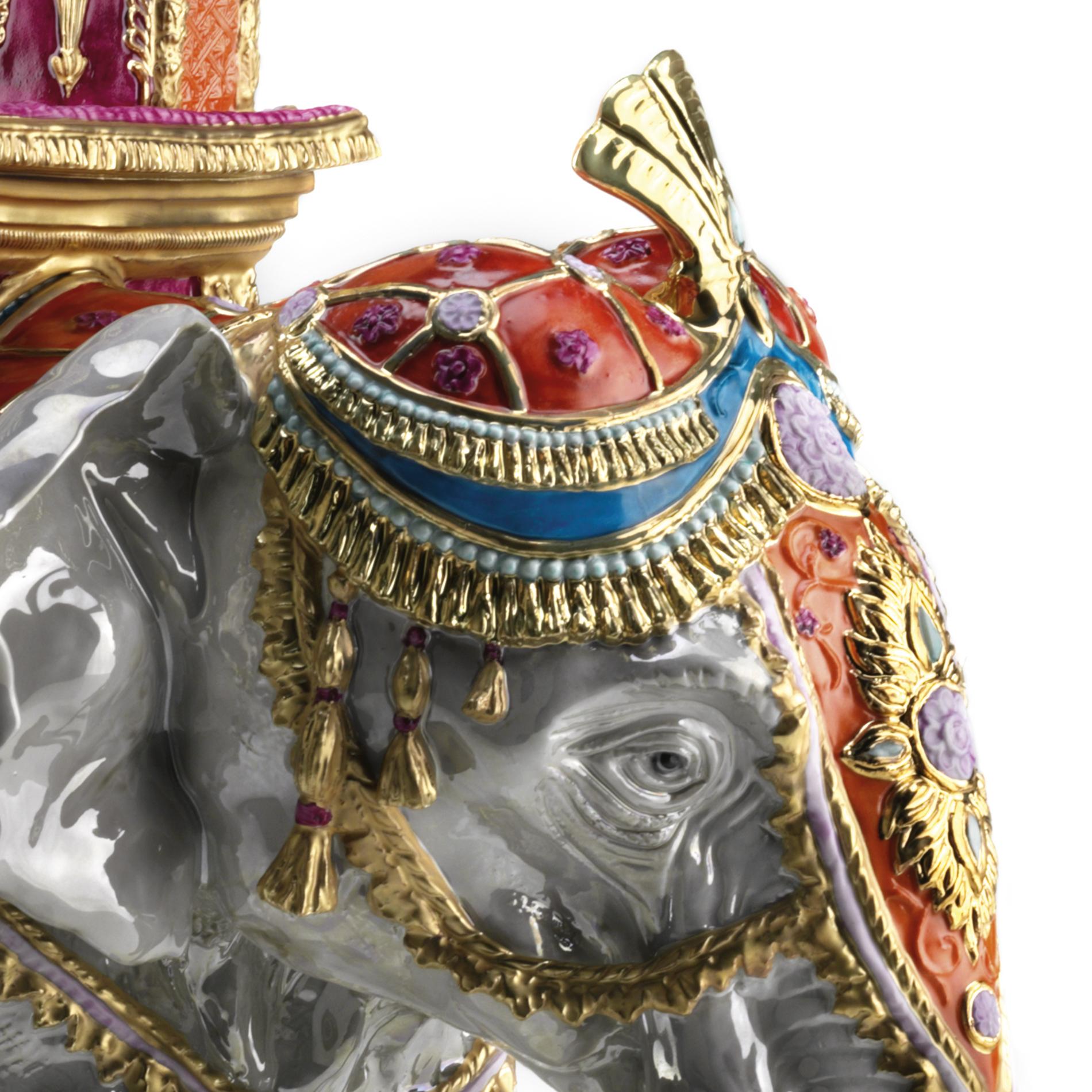 Rote Elefanten-Skulptur aus Udaipur im Angebot 2