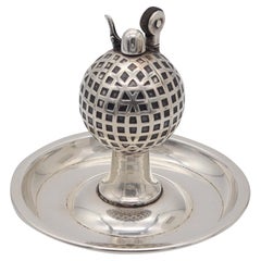UDALL & BALLOU 1920 Art Deco Golfball-Schreibtischleuchter in Gold, 925 Sterling, UDALL