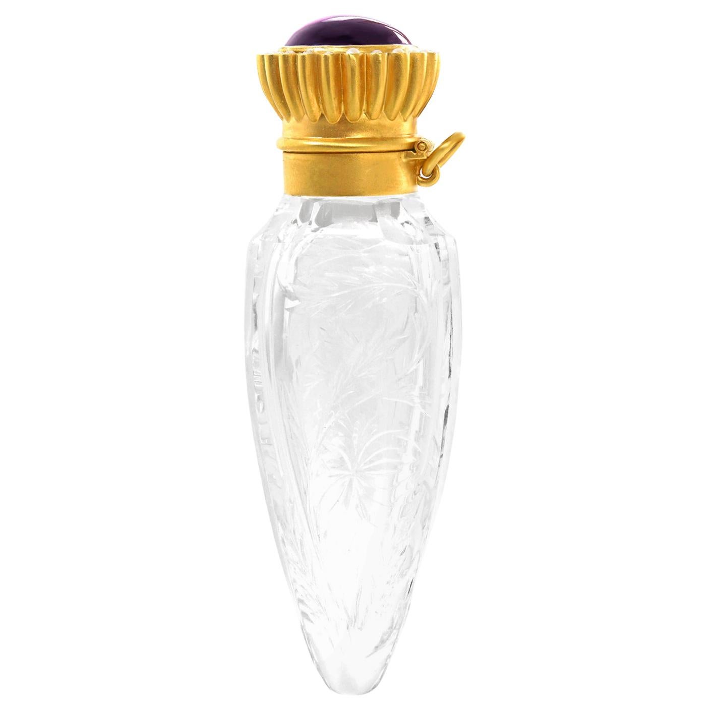 Udall & Ballou Gold and Crystal Perfume