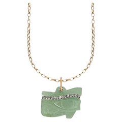 Udjat Pendant in Aventurine and Diamond