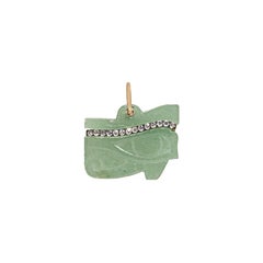 Udjat Pendant in Aventurine and Diamond