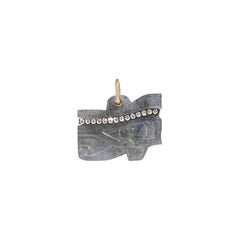 Pendentif Udjat en labradorite et diamants