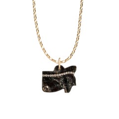 Udjat Pendant in Nummite and Diamond