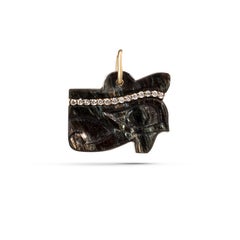 Pendentif Udjat en nummite et diamant
