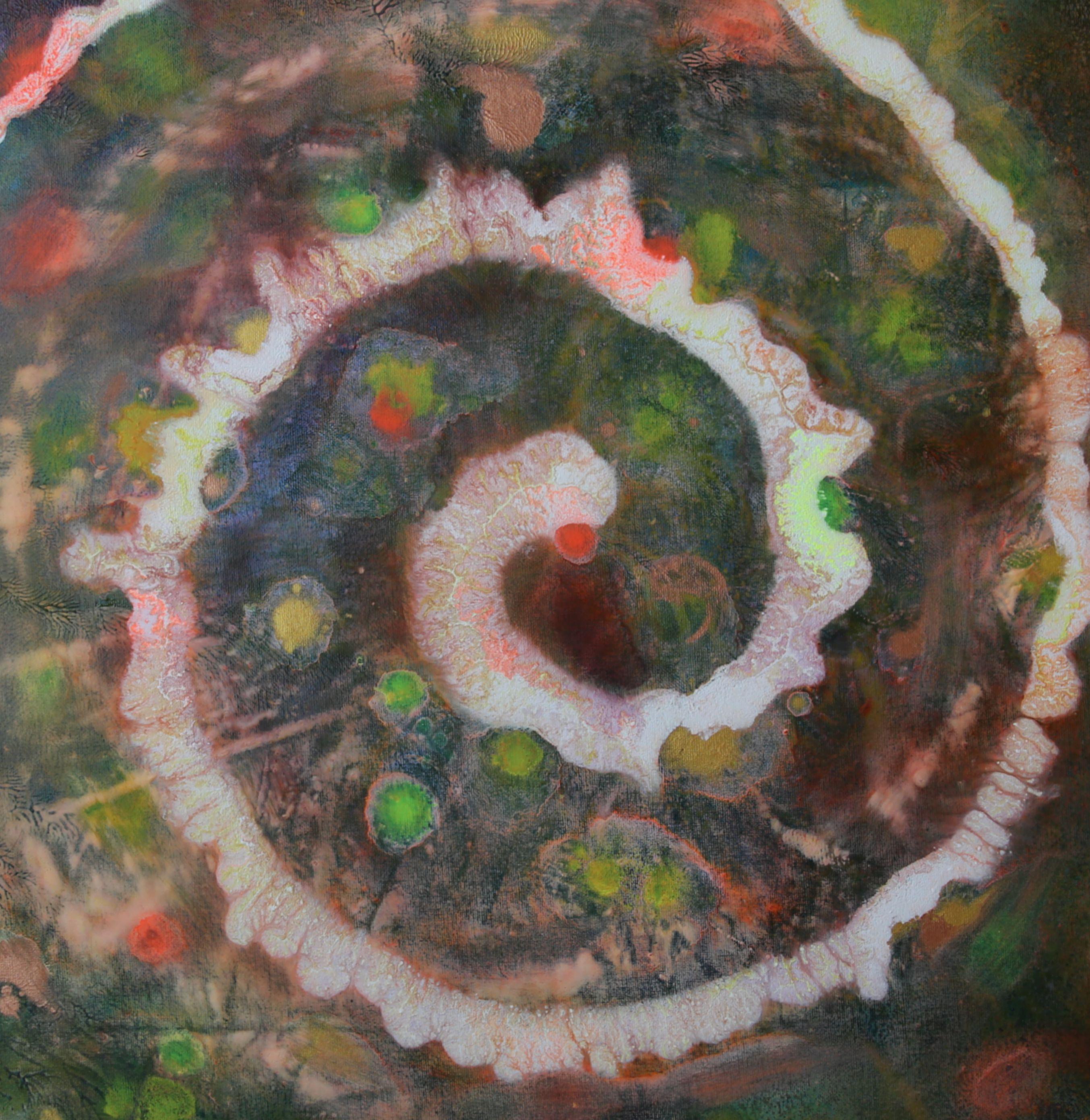 Abstraktes Gemälde „Spiral of colors“, 2023 von Udo Haderlein im Angebot 1