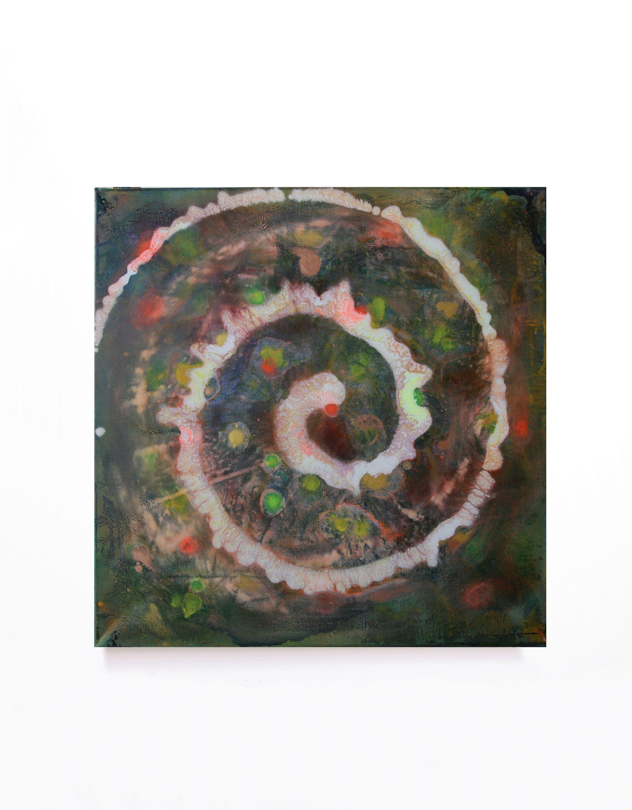 Abstraktes Gemälde „Spiral of colors“, 2023 von Udo Haderlein im Angebot 3