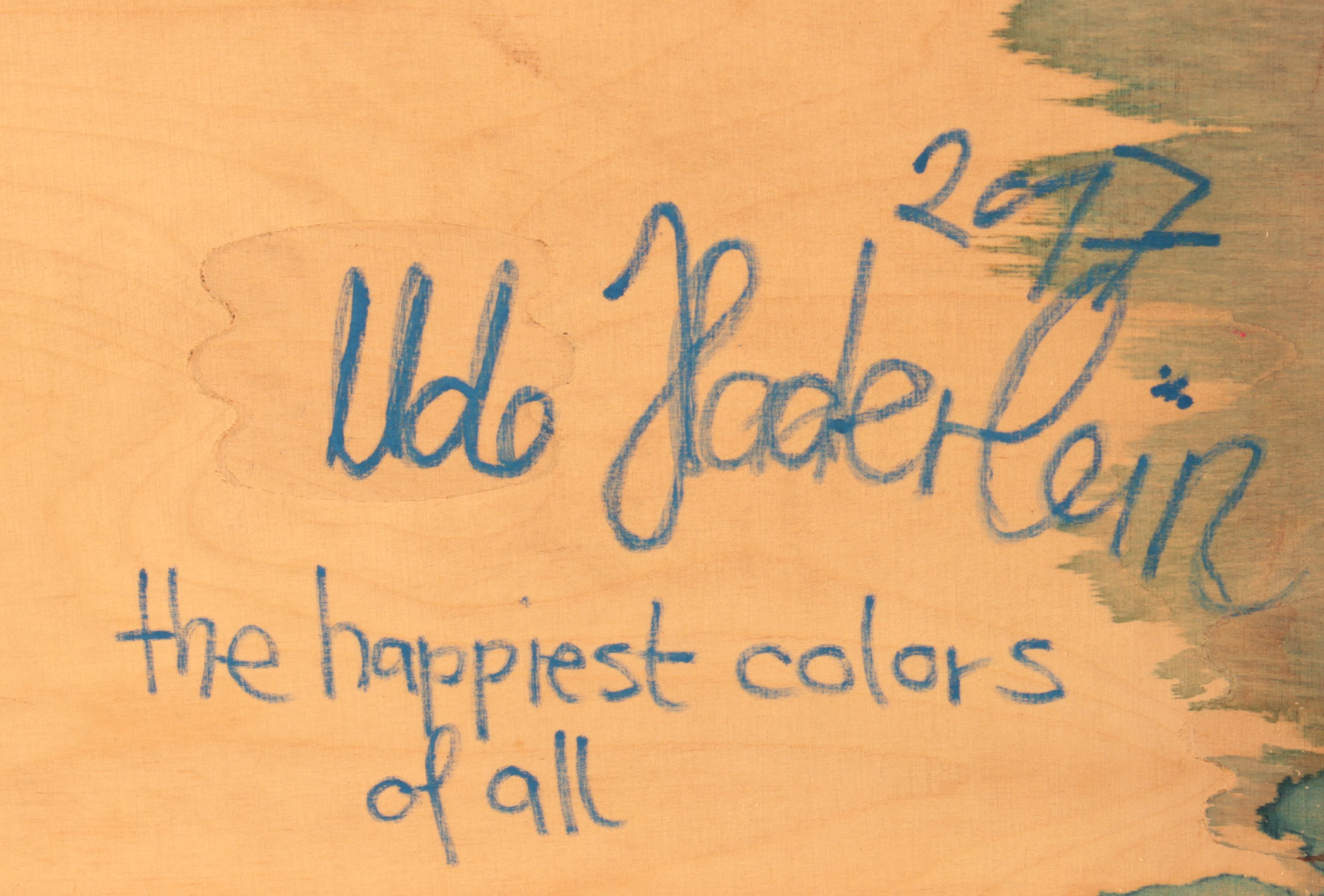  Acrylfarbe und Tinte auf Holz „The Happiest Colors of All“ von Udo Haderlein im Angebot 5