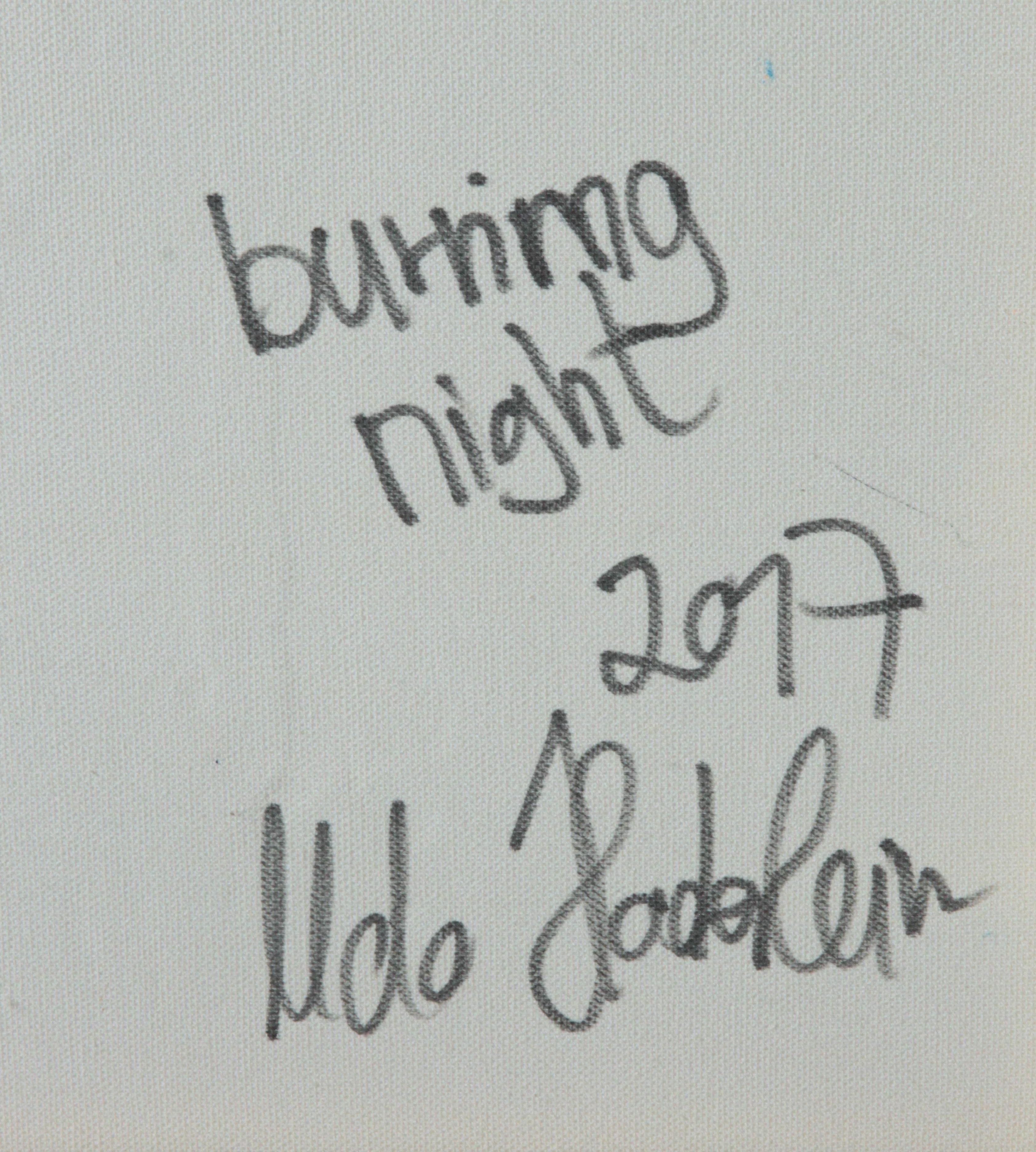 Acrylgemälde „burning night“, 2017, von Udo Haderlein im Angebot 3
