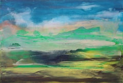 "Paesaggio alchemico III", Pittura astratta, 2016 di Udo Haderlein