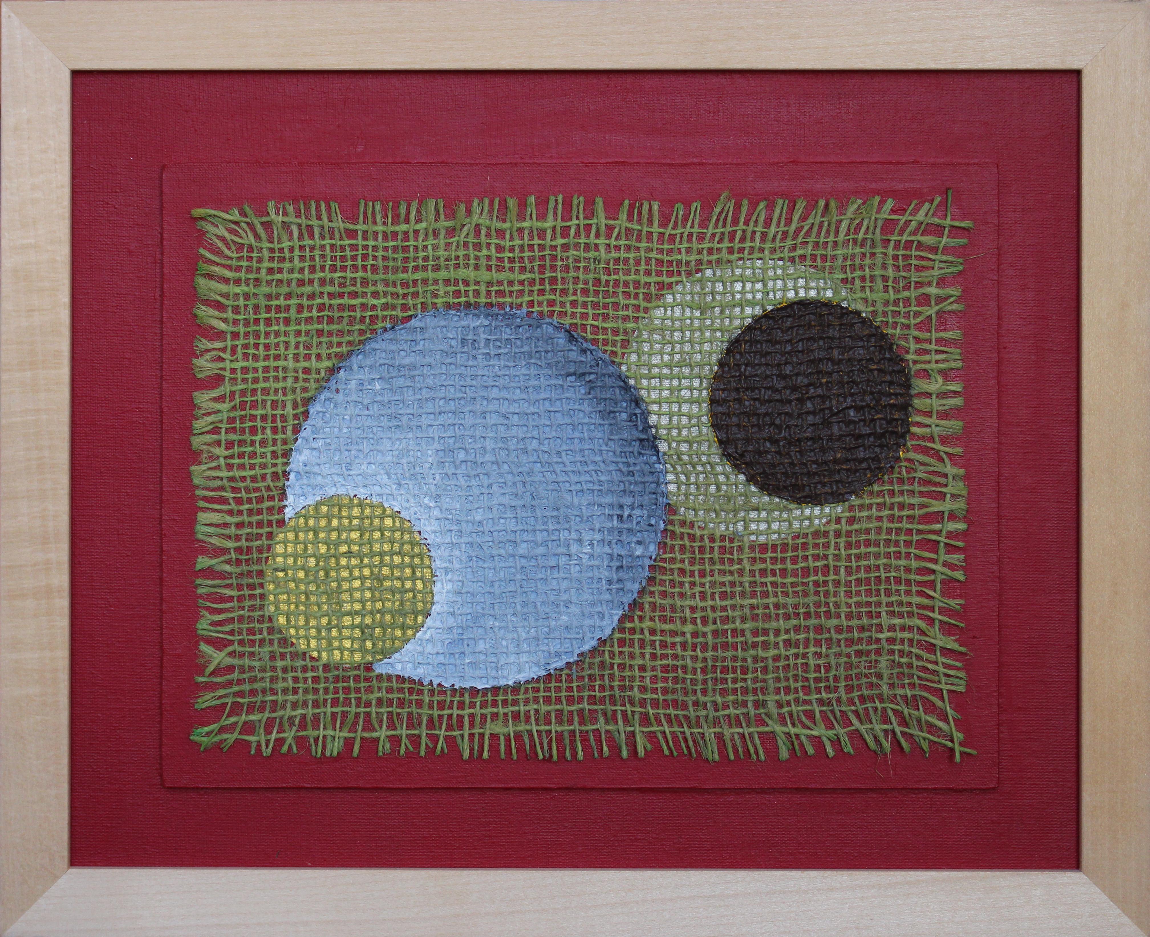 Acrylic paint and jute on board, 2015. Signed, titled and dated verso. Framed. It comes directly from the studio of the artist.
Height: 10.63 in ( 27 cm ), Width: 12.99 in ( 33 cm ), Depth: 1.18 in ( 3 cm )