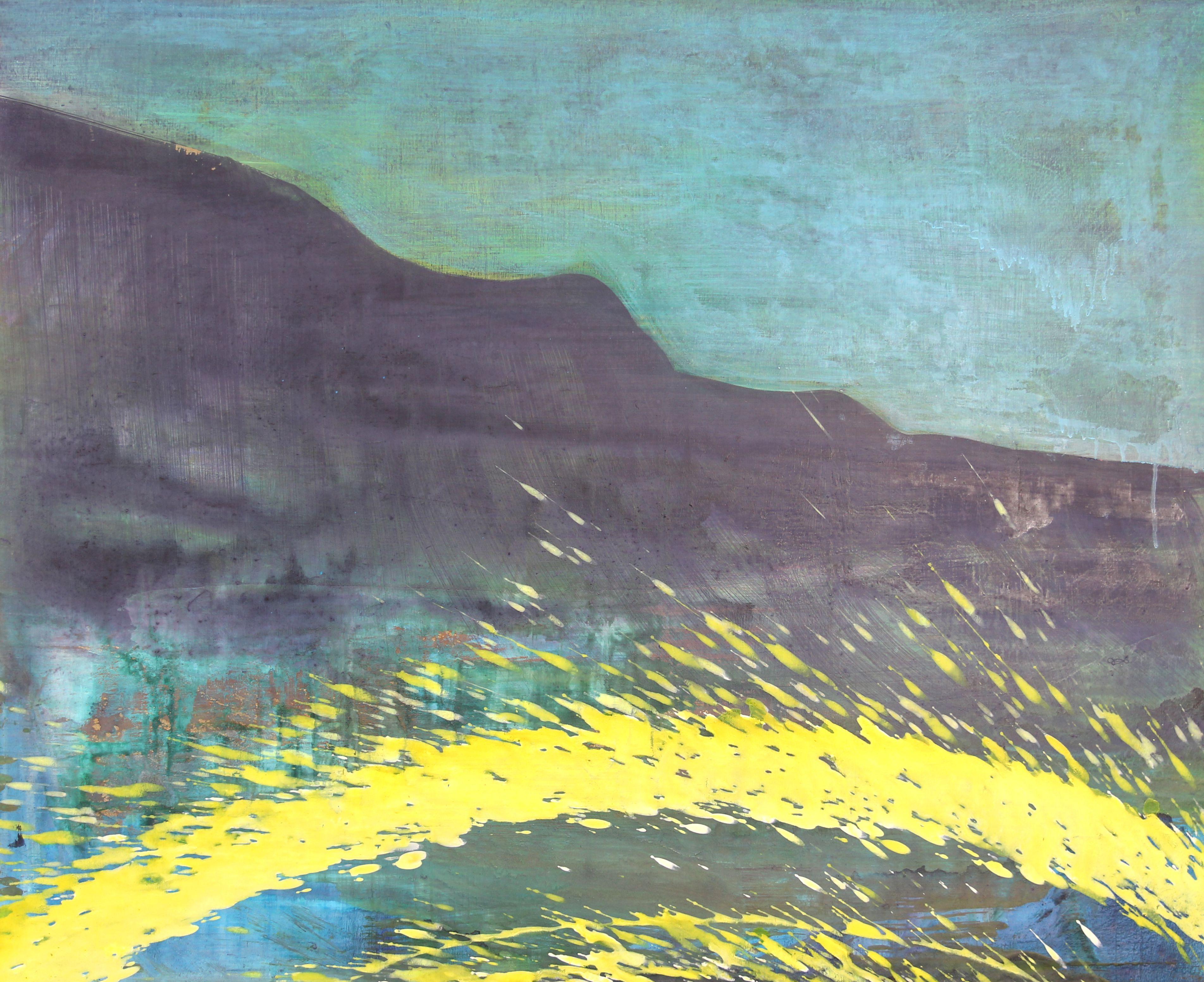 Udo Haderlein Pittura astratta su Wood 