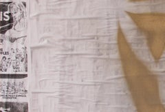 Udo Haderlein Paint Brash on Printed Canvas "Flower on The Wall"