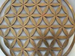 Blume des Lebens ( Flower Of Life ) Gilded Hand-Carved Wood  by Udo Haderlein