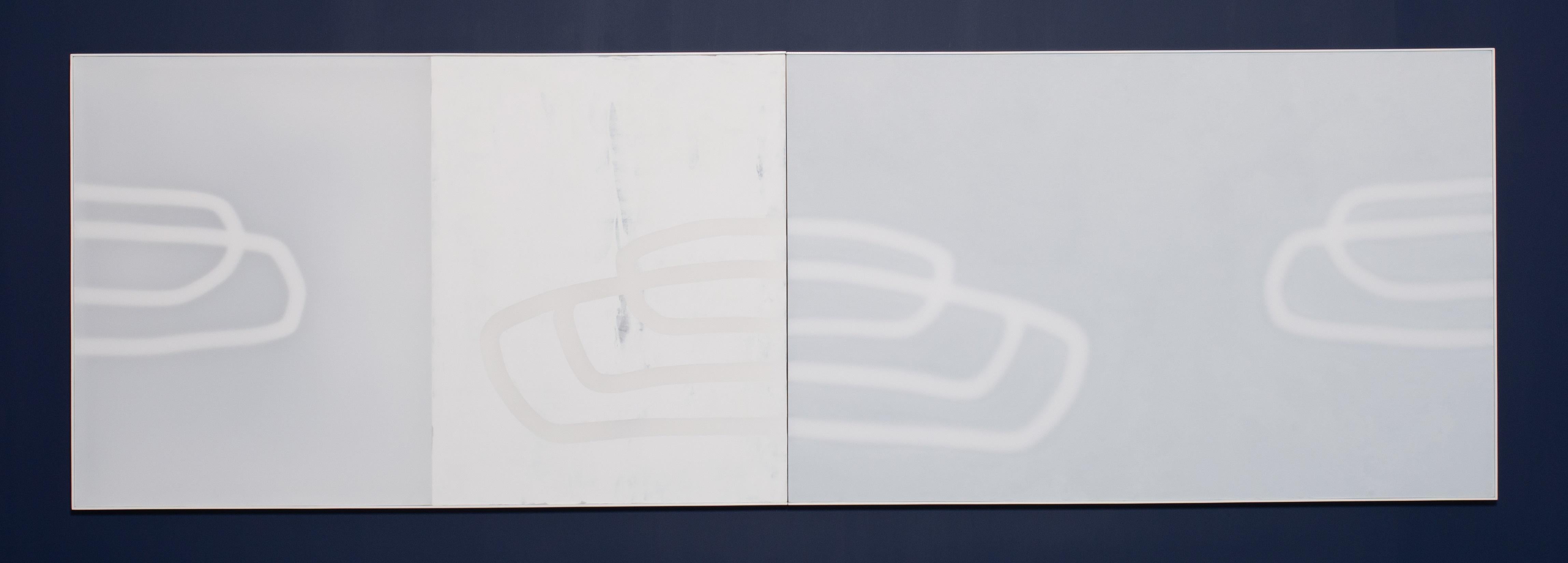 Bianco su bianco, Extra Large, Minimalista, Pittura astratta su tela - Mixed Media Art di Udo Noger