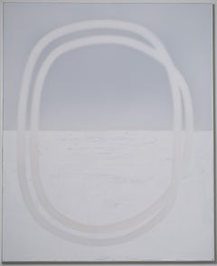 White on White, Large, Minimalist, Abstract Painting on Canvas