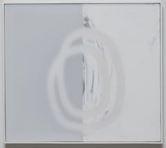 White on White, Small, Minimalist, Abstract Painting on Canvas