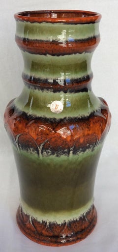 Mitte des Jahrhunderts  Keramik-Vase Westdeutschland Uebelacker Keramik Studio Pottery